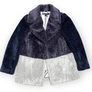French Connection FAUX FUR Luxury Designer Winter Coat - Womens Small